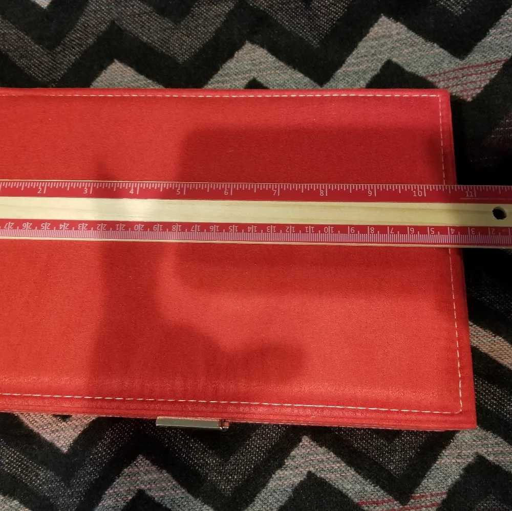 Red Velour Jewelry box NWOT